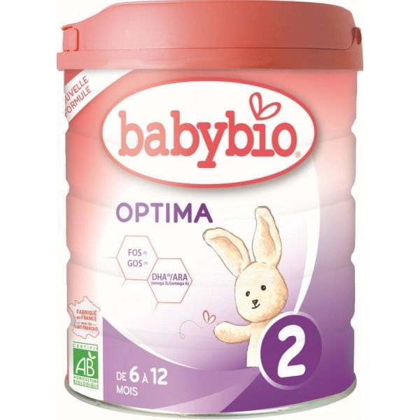 Babybio Lait 2ème âge Optima 2 de 6 à 12 mois Bio - 800 g