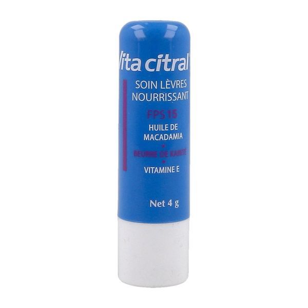 VITA CITRAL SOIN LEVRES NOURRISSANT FPS 15 Stick labial nourrissant, SPF 15, stick 4 g