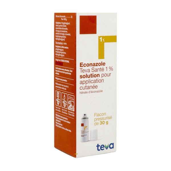 Econazole Teva Sante 1 % Solution Pour Application Cutanee 30 G En Flacon Pressurise