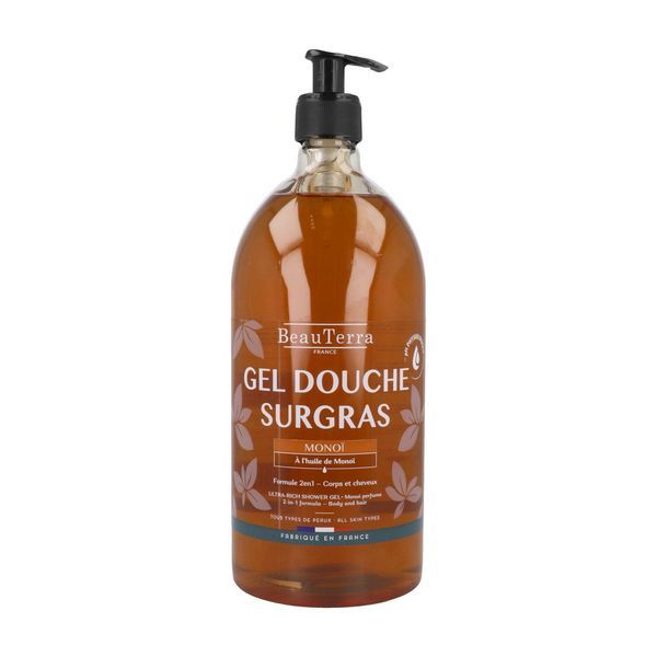 Beauterra Gel Douche Sans Savon Monoi Flacon 1 L 1
