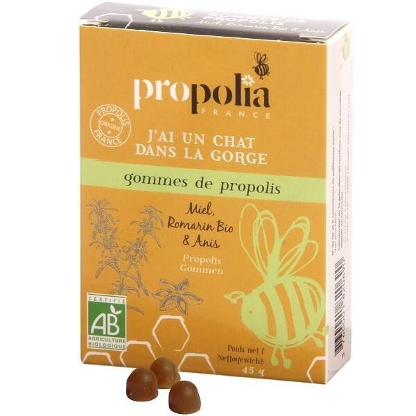 Propolia Gommes de propolis romarin, citron & anis BIO - sachet 45 g