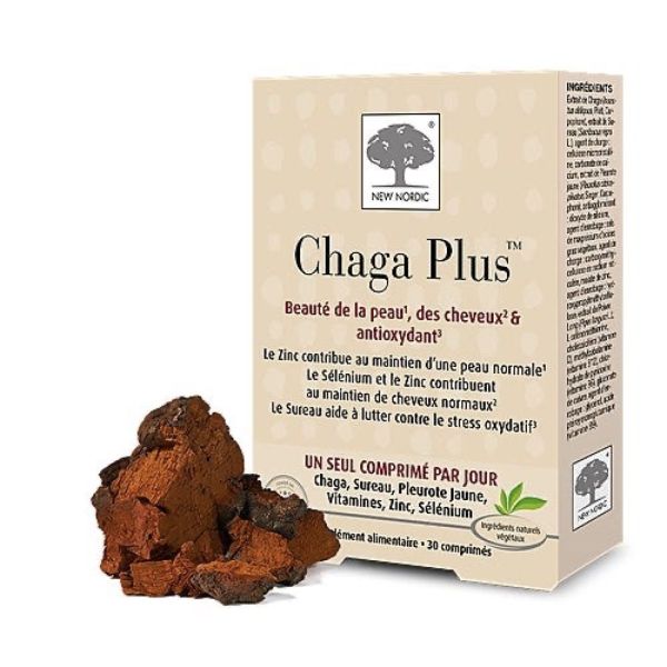 CHAGA PLUS Comprimé, complément alimentaire pour la beauté de la peau et des cheveux, bte 30