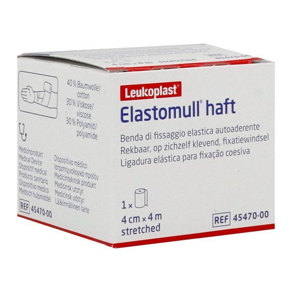 ELASTOMULL HAFT Bande de fixation extensible et cohésive, 4 m x 4 cm (ref. 4570-02), unité