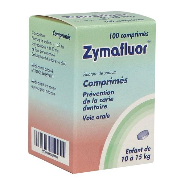 ZYMAFLUOR Comprimé 0,5 mg, boîte 1 tube 100