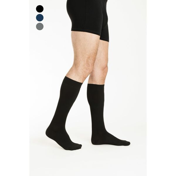 DYNAVEN 2 FIN NEW HOMME Chaussette médicale de compression classe 2, pour homme, noir, long, small (ref. 358506), paire