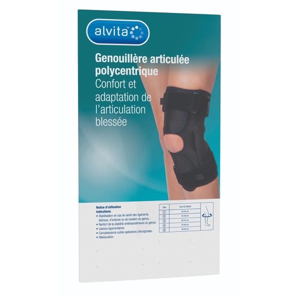 Alvita Genouillere Articulee Polycentrique Boite Noir T2 1
