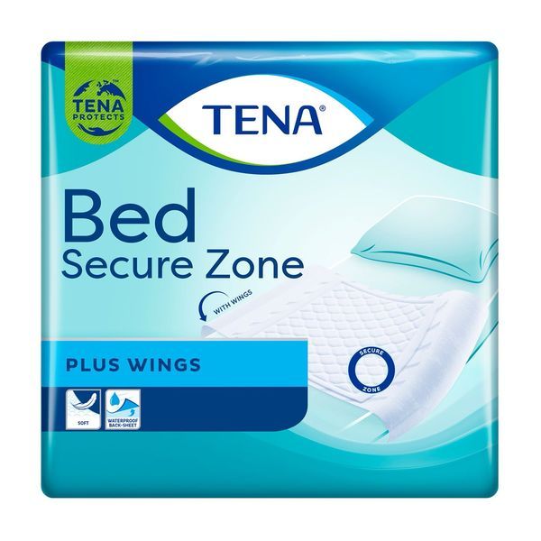 TENA BED PLUS WING Alèse absorbante, intraversable et bordable, à usage unique, sac 20