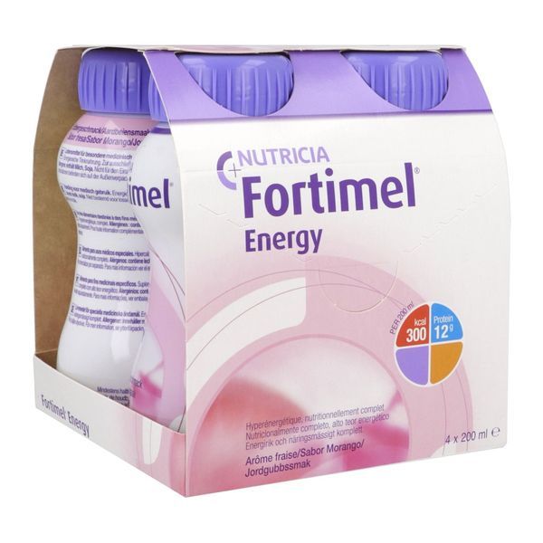 FORTIMEL ENERGY (BOUTEILLE 200 ML) FRAISE X 4 UNITES
