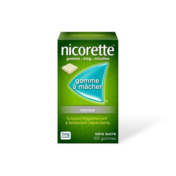 Nicorette 2 Mg Sans Sucre (Nicotine) Gommes A Macher Medicamenteuses Edulcorees Au Sorbitol B/105