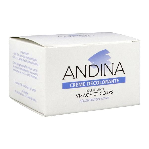 ANDINA CREME DECOLORANTE Crème décolorante pour le duvet, modèle voyage