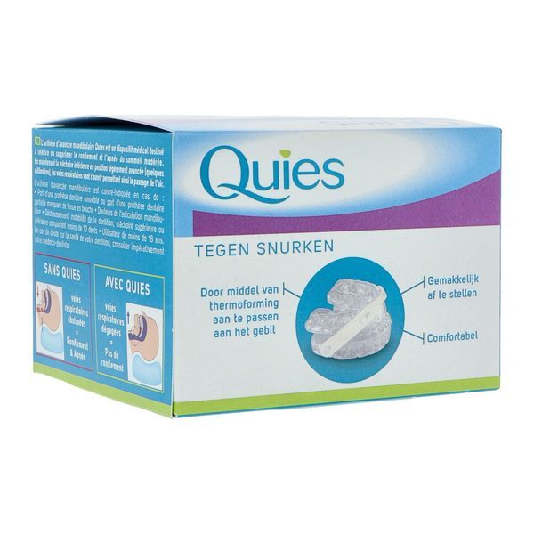 QUIES ANTIRONFLEMENT ORTHESE D'AVANCEE MANDIBULAIRE Orthèse d'avancée mandibulaire thermoformable, unité