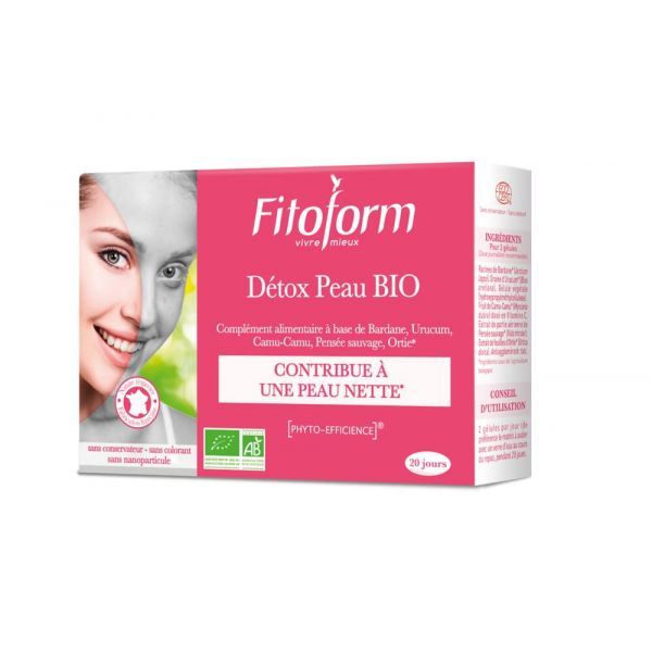 Fitoform Detox peau BIO - 40 gélules