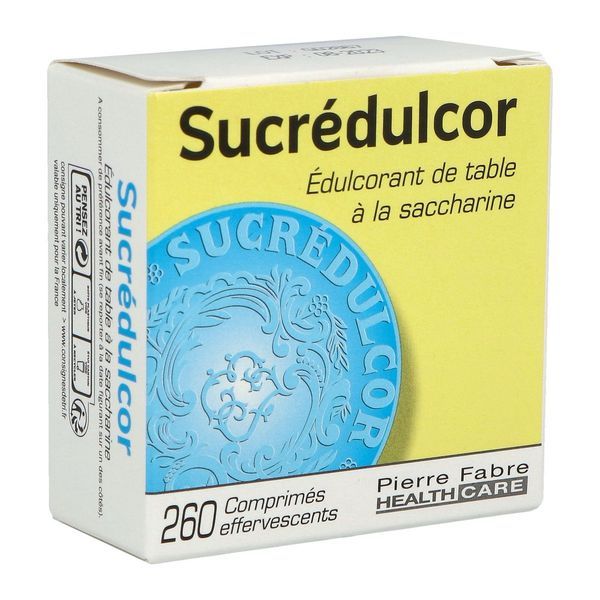 SUCREDULCOR Comprimé effervescent, édulcorant de table à la saccharine, bt 260 soit environ 23,4 g
