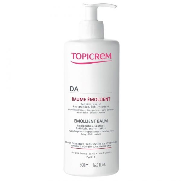 Topicrem Da Baume Emollient Peaux Sensibles Tres Seches Et Atopiques 500Ml