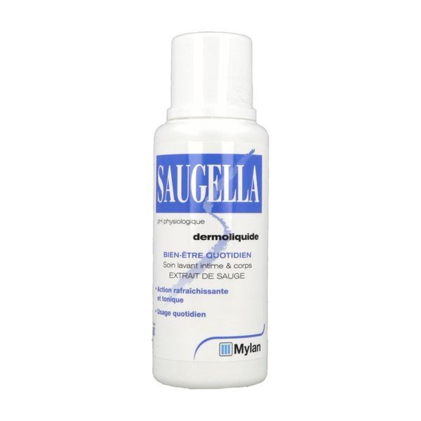 SAUGELLA LIGNE BLEUE DERMOLIQUIDE BIEN ETRE QUOTIDIEN Soin lavant intime et corps à l'extrait de sauge, fl 250 ml