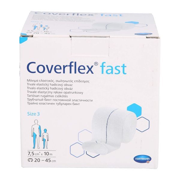 COVERFLEX FAST Jersey tubulaire à élasticité permanente, taille 3, 10 m x 7,5 cm (ref. 931027), unité