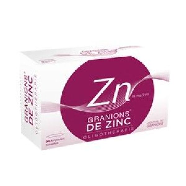 Granions De Zinc 15 Mg/2 Ml (Gluconate De Zinc) Solution Buvable 2 Ml En Ampoule B/30