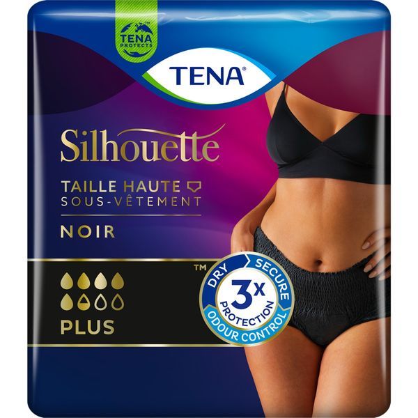 Tena Silhouette Normal Sous Vetement Sachet Noir Tm 9