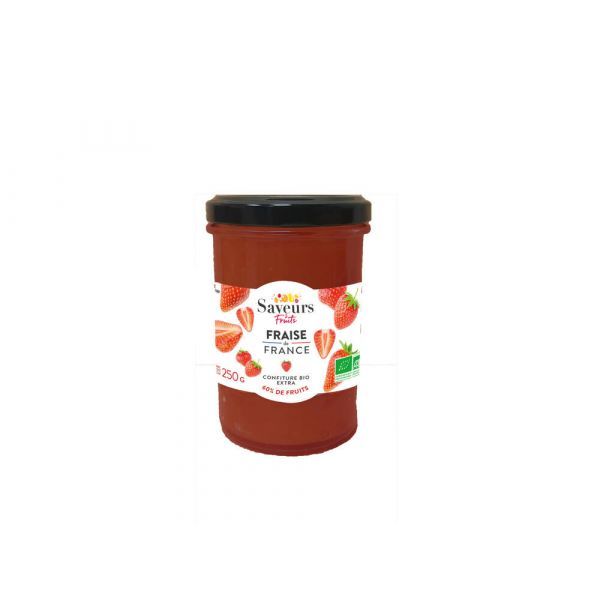 Saveurs & Fruits Confiture de Fraise de France BIO - pot 250 g