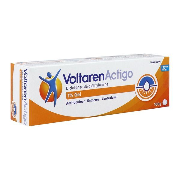VOLTARENACTIGO Gel 1 %, boîte 1 tube 100 g