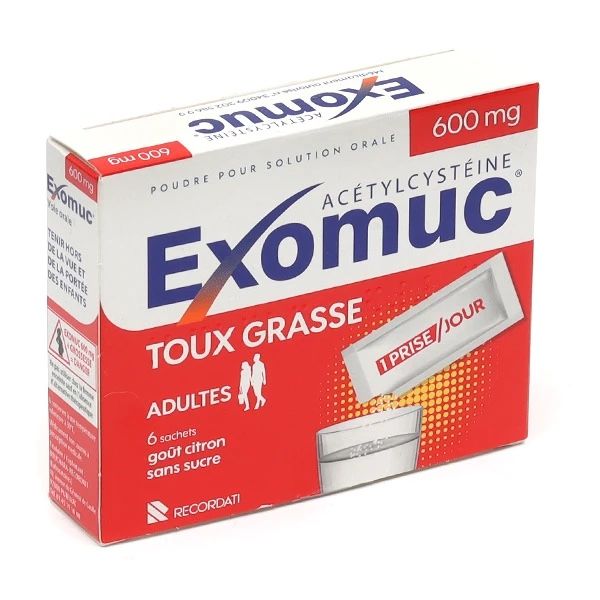 Exomuc 600Mg Pdr Oral Sach 6