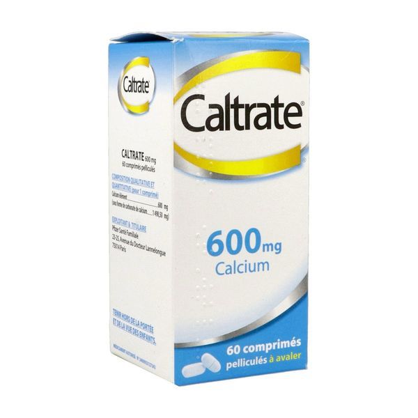 CALTRATE Comprimé pelliculé 600 mg, flacon 60
