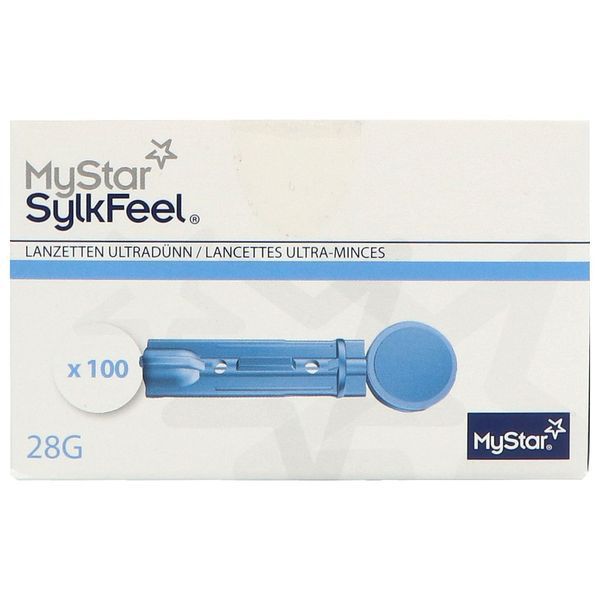 MYSTAR SYLKFEEL LANCETTE STERILE A USAGE UNIQUE G2DIAMETRE 0,4 MM BOITE 100