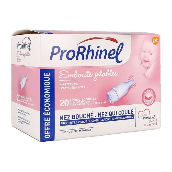 PRORHINEL EMBOUT Embout nasal de rechange, jetable, bt 20