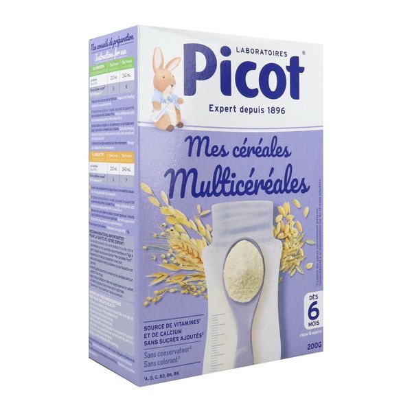 PICOT MES CEREALES MULTICEREALES POUDRE BOITE 200 G 1