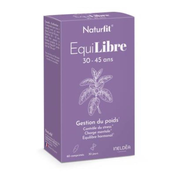 NATURFIT EQUILIBRE 30 - 45 ANS Comprimé, complément alimentaire à base de plantes, vitamines et minéraux, bt 60