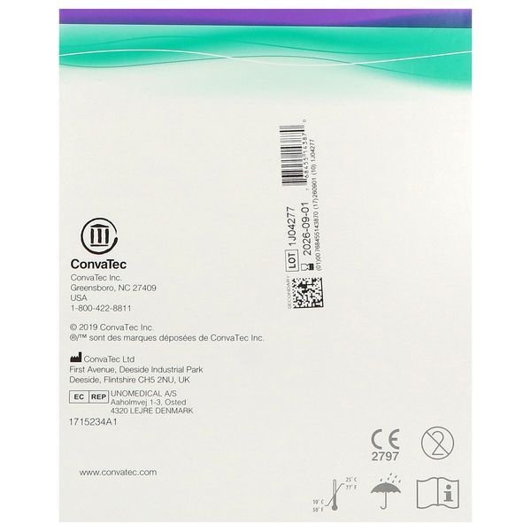 DUODERM EXTRA - MINCE Pansement hydrocolloïde hydroactif, extra-mince, stérile, 6 cm x 11 cm (ref. 421645), bt 10