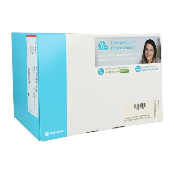 SENSURA MIO CLICK VISIO OUVERTE MIDI Poche Midi vidable, filtre intégré, système 2 pièces, prédécoupée, opaque, diamètre 50 mm (ref. 114429), bt 30