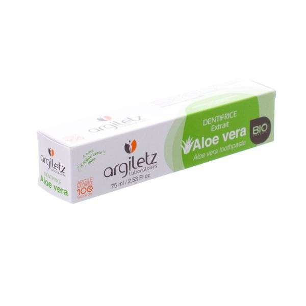 ARGILETZ DENTIFRICE BIO Dentifrice à l'extrait d'aloe vera, tube 75 ml