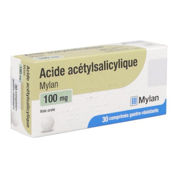 ACIDE ACETYLSALICYLIQUE VIATRIS Comprimé gastrorésistant 100 mg, boîte 30