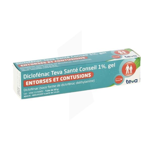 DICLOFENAC TEVA SANTE CONSEIL 1 % gel B/60