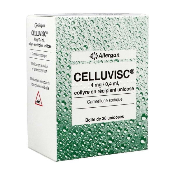 CELLUVISC Collyre 4 mg/0,4 ml, boîte 30 unidoses 0,4 ml