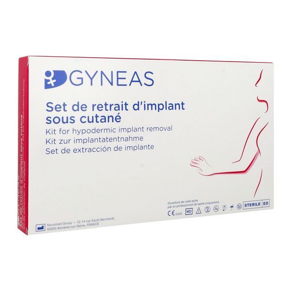 GYNEAS SET DE RETRAIT D'IMPLANT Set de retrait d'implant sous-cutané, stérile, unité