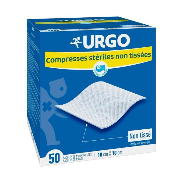 Urgo Compresse Non Tissee Sterile 10*10Cm Boite 50