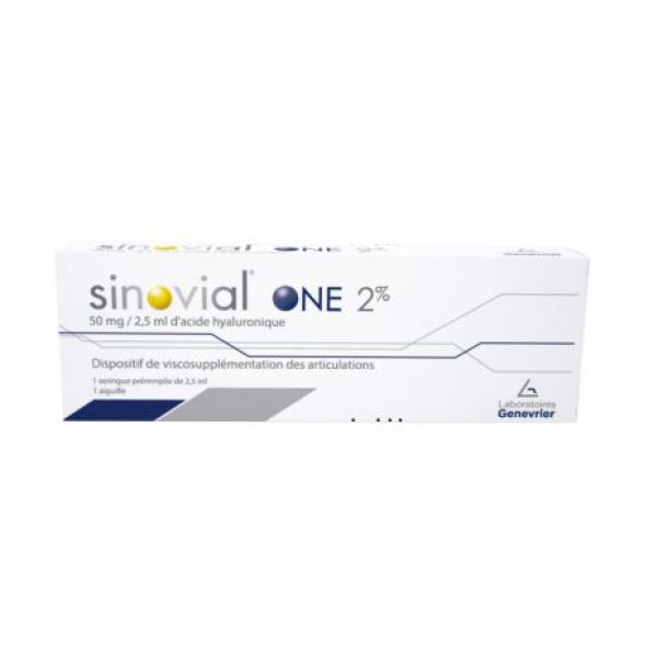 SINOVIAL ONE 2 % Liquide gel élastovisqueux pour inj intraart 1 seringue