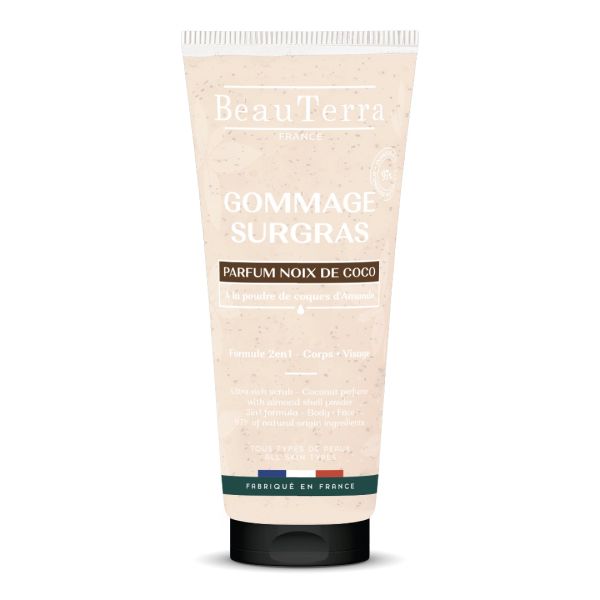 Beauterra Gommage Surgras Corps Parfum Noix De Coco Tube 200 Ml 1