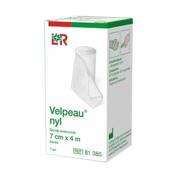 VELPEAUNYL Bande extensible pour pansement, 4 m x 7 cm (ref. V1457), unité