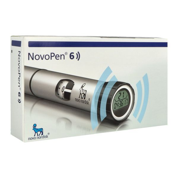 NOVOPEN 6 Stylo injecteur d'insuline connecté pour cartouche Penfill 3 ml, gris, unité