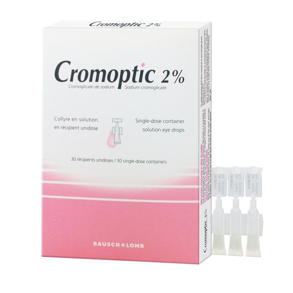 Cromoptic 2 % (Cromoglycate De Sodium) Collyre En Solution 0,35 Ml En Recipient Unidose B/30