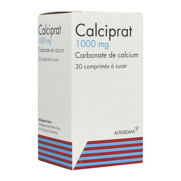 CALCIPRAT Comprimé à sucer 1000 mg, flacon 30 avec cape inviolable