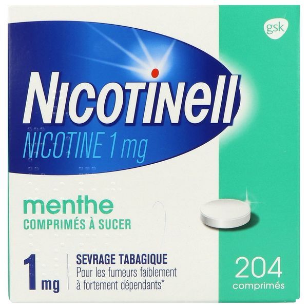 Nicotinell Menthe 1 Mg (Nicotine) Comprime A Sucer Comprimes A Sucer Sous Plaquettes Thermoformees (Aluminium-Pvc/Pe/Pvdc/Pe/Pvc) B/204