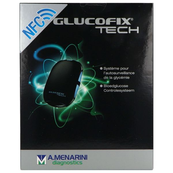 GLUCOFIX TECH Kit lecteur de glycémie, technologie NFC, pack initiation unité
