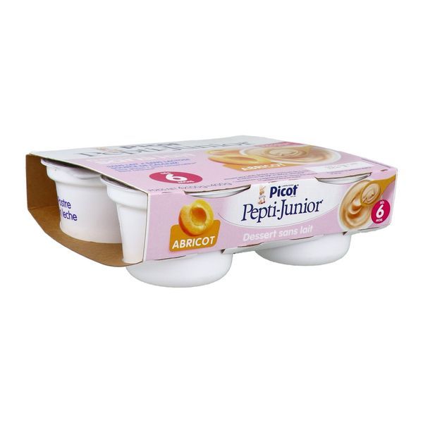 PICOT PEPTI - JUNIOR DESSERT SANS LAIT Dessert sans lait, abricot, 100 g x 4