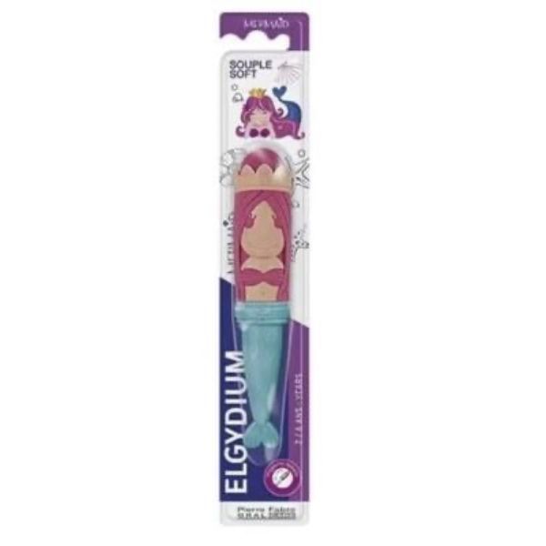 ELGYDIUM KIDS MERMAID Brosse à dents pour enfant, unité