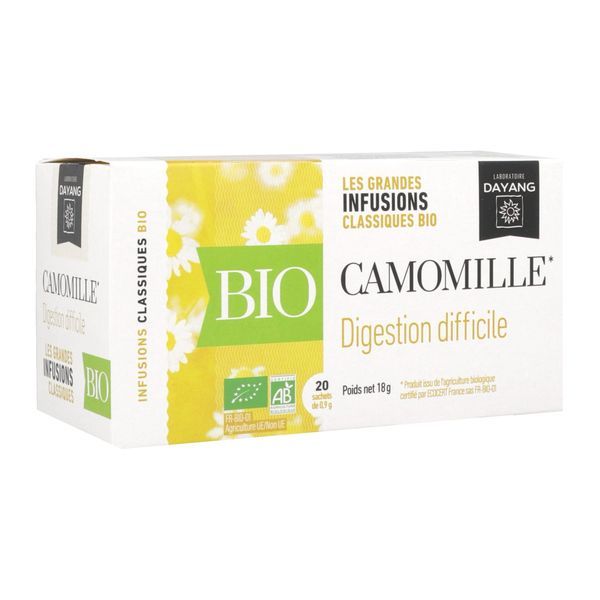 DAYANG INFUSION CLASSIQUE BIO CAMOMILLE Camomille matricaire, infusette, bt 20