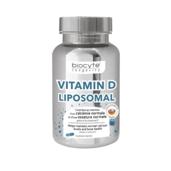 BIOCYTE VITAMIN D LIPOSOMAL Gélule, complément alimentaire à base de vitamine D, bt 30